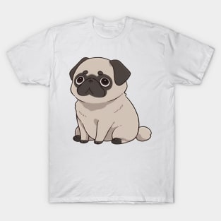 Sad Pug Waiting T-Shirt